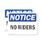 Signmission No Riders, 5 in W x Rectangle, Vinyl Decal OS-2PACK-NS-D-35-L-14781 - alternate 1
